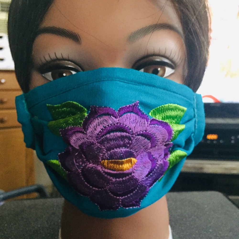 “Authentic Mexican” handmade embroidered facemask!